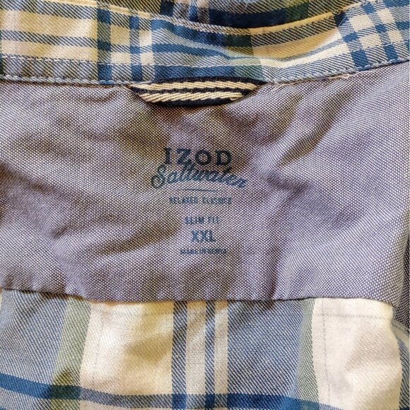 IZOD Saltwater Relaxed Classics Button Down Shirt Multicolor Size XXL Slim Fit - Picture 5 of 7